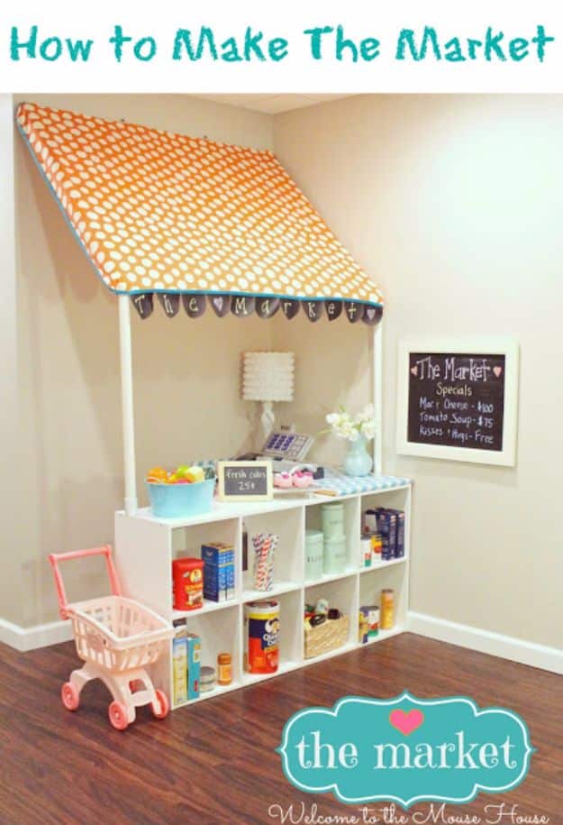 DIY Playroom Ideas and Furniture - DIY PVC Children's Grocery Store - Easy Play Room Storage, Furniture Ideas for Kids, Playtime Rugs and Activity Mats, Shelving, Toy Boxes and Wall Art - Cute DIY Room Decor for Boys and Girls - Fun Crafts with Step by Step Tutorials and Instructions 
