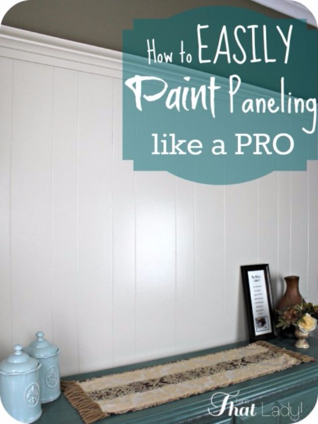 DIY Remodeling Hacks - Easily Paint Paneling - Quick and Easy Home Repair Tips and Tricks - Cool Hacks for DIY Home Improvement Ideas - Cheap Ways To Fix Bathroom, Bedroom, Kitchen, Outdoor, Living Room and Lighting - Creative Renovation on A Budget - DIY Projects and Crafts by DIY JOY #remodeling #homeimprovement #diy #hacks