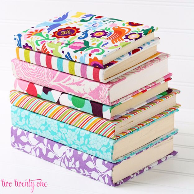 DIY Projects for Readers - Fabric Covered Books - Book Storage, Bookmarks, Cool Bookshelves, Creative Projects Made With Books and For Book Lovers - Reading Lights, Bedside Table Ideas - Easy Crafts and DIY Ideas by DIY JOY 