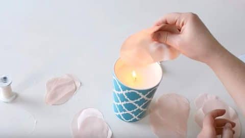 She Cuts Shapes Out Of Fabric, Holds Over Candle And You’ll Love These In Your Home! | DIY Joy Projects and Crafts Ideas