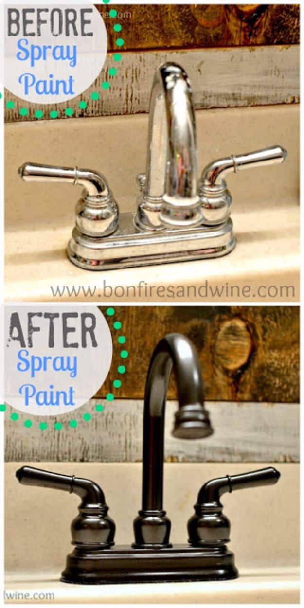 DIY Remodeling Hacks - Faucet Face Lift - Quick and Easy Home Repair Tips and Tricks - Cool Hacks for DIY Home Improvement Ideas - Cheap Ways To Fix Bathroom, Bedroom, Kitchen, Outdoor, Living Room and Lighting - Creative Renovation on A Budget - DIY Projects and Crafts by DIY JOY #remodeling #homeimprovement #diy #hacks