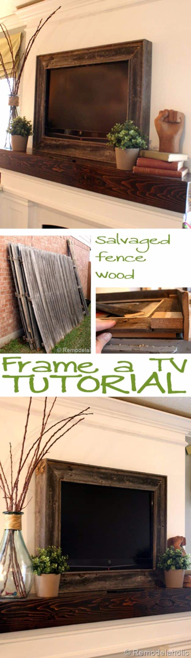 DIY Remodeling Hacks - Frame A TV - Quick and Easy Home Repair Tips and Tricks - Cool Hacks for DIY Home Improvement Ideas - Cheap Ways To Fix Bathroom, Bedroom, Kitchen, Outdoor, Living Room and Lighting - Creative Renovation on A Budget - DIY Projects and Crafts by DIY JOY #remodeling #homeimprovement #diy #hacks