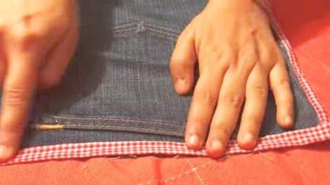She Cuts A Leg Off Of Jeans And Adds Her Favorite Trim To Make This Item We All Need | DIY Joy Projects and Crafts Ideas