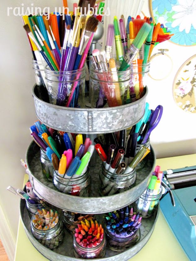 DIY Craft Room Storage Ideas and Craft Room Organization Projects - Kitchen Tin Organizer - Cool Ideas for Do It Yourself Craft Storage, Craft Room Decor and Organizing Project Ideas - fabric, paper, pens, creative tools, crafts supplies, shelves and sewing notions #diyideas #craftroom