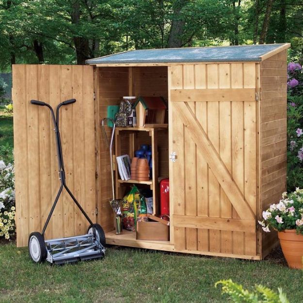 DIY Storage Sheds and Plans - Little Tool Shed - Cool and Easy Storage Shed Makeovers, Cheap Ideas to Build This Weekend, Basic Woodworking Projects to Add Extra Storage Space to Your Home or Small Backyard - How To Build A Shed With Pallets - Step by Step Tutorials and Instructions #storageideas #diyideas #diyhome