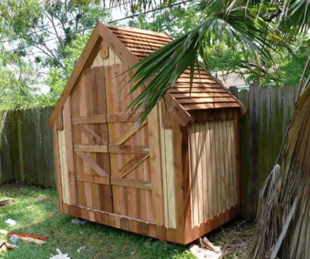 DIY Storage Sheds and Plans - Narrow Backyard Shed - Cool and Easy Storage Shed Makeovers, Cheap Ideas to Build This Weekend, Basic Woodworking Projects to Add Extra Storage Space to Your Home or Small Backyard - How To Build A Shed With Pallets - Step by Step Tutorials and Instructions #storageideas #diyideas #diyhome