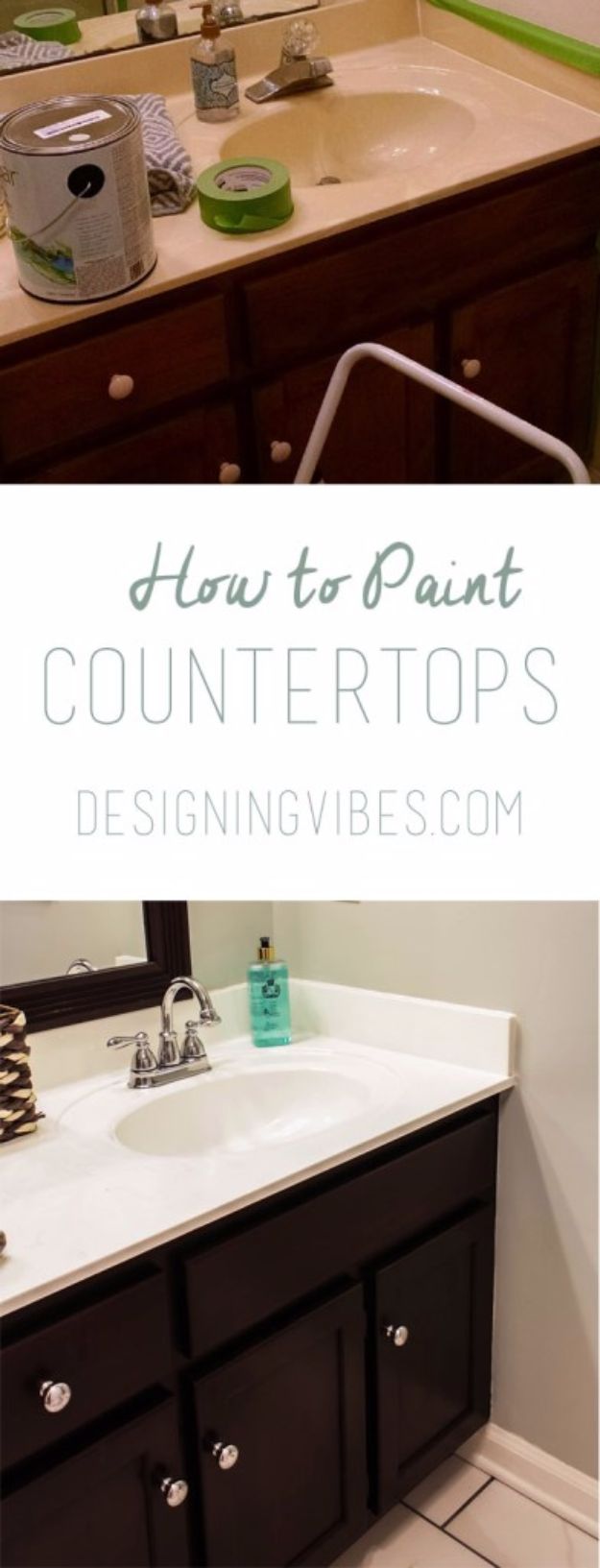 DIY Home Improvement Projects On A Budget - Paint Cultured Marble Countertops - Cool Home Improvement Hacks, Easy and Cheap Do It Yourself Tutorials for Updating and Renovating Your House - Home Decor Tips and Tricks, Remodeling and Decorating Hacks - DIY Projects 