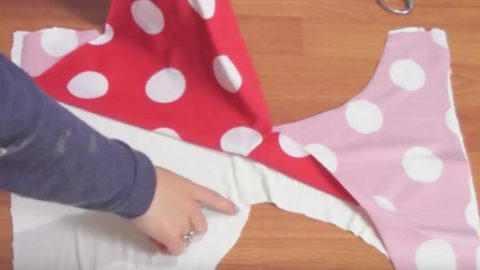 She Cuts Two Pieces Of Fabric Exactly Alike For A Retro Look You Must Have! | DIY Joy Projects and Crafts Ideas