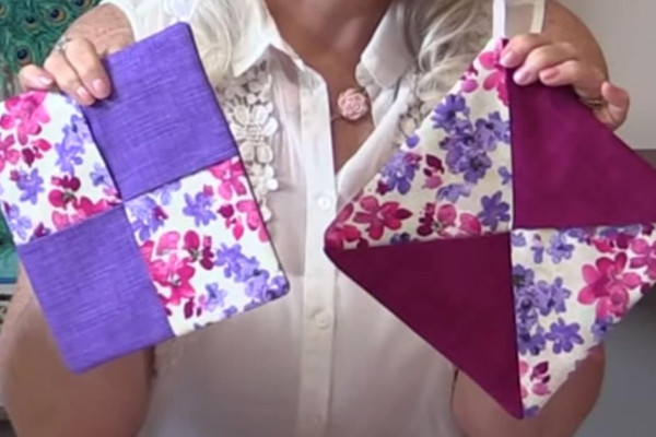 Sewing Tutorial for Hot Pads - How to Make Hot Pads Color Block Pattern - Easy Kitchen Decor to Sew