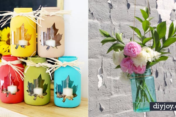 Best Mason Jar Crafts for Fall - DIY Mason Jar Ideas for Centerpieces, Wedding Decorations, Homemade Gifts, Craft Projects with Leaves, Flowers and Burlap, Painted Art, Candles and Luminaries for Cool Home Decor