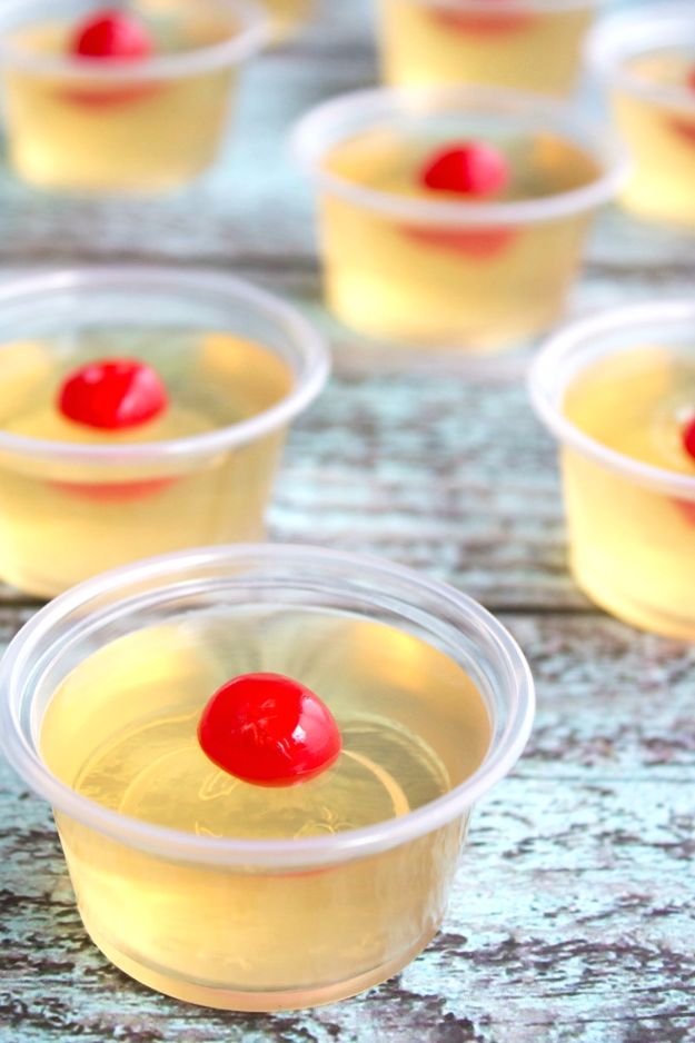Best Jello Shot Recipes - Amaretto Sour Jello Shots - Easy Jello Shots Recipe Ideas with Vodka, Strawberry, Tequila, Rum, Jolly Rancher and Creative Alcohol - Unique and Fun Drinks for Parties like Whiskey Fireball, Fall Halloween Versions, Malibu, 4th of July, Birthday, Summer, Christmas and Birthdays #jelloshots #partydrinks #drinkrecipes