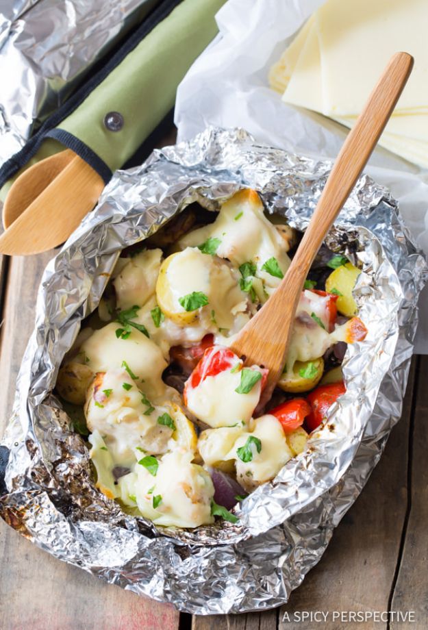 Tin Foil Camping Recipes - Cheesy Ranch Chicken Potato Foil Packets - DIY Tin Foil Dinners, Ideas for Camping Trips and On Grill. Hamburger, Chicken, Healthy, Fish, Steak , Easy Make Ahead Recipe Ideas for the Campfire. Breakfast, Lunch, Dinner and Dessert, Snacks all Wrapped in Foil for Quick Cooking #camping #tinfoilrecipes #campingrecipes