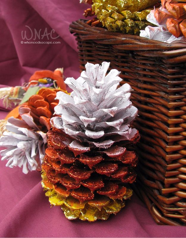 Best Crafts for Fall - DIY Candy Corn Pine Cones - DIY Mason Jar Ideas, Dollar Store Crafts, Rustic Pumpkin Ideas, Wreaths, Candles and Wall Art, Centerpieces, Wedding Decorations, Homemade Gifts, Craft Projects with Leaves, Flowers and Burlap, Painted Art, Candles and Luminaries for Cool Home Decor - Quick and Easy Projects With Step by Step Tutorials and Instructions 