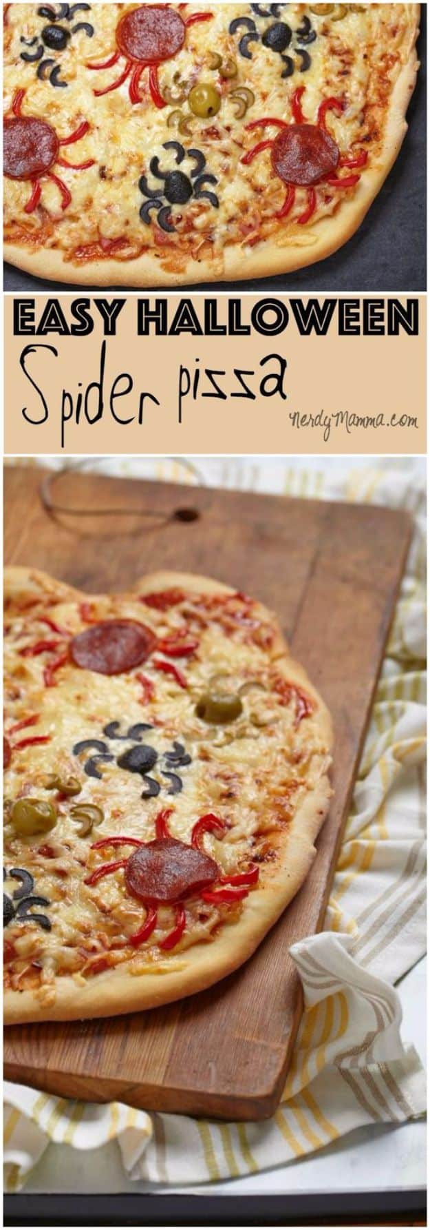Best Halloween Party Food Recipes - Easy Halloween Spider Pizza - Healthy Ideas for Kids for School, Teens and Adults - Easy and Quick Recipes and Idea for Dips, Chips, Spooky Cookies and Treats - Appetizers and Finger Foods Made With Vegetables, No Candy, Cheap Food, Scary DIY Party Foods With Step by Step Tutorials #halloween #halloweenrecipes #halloweenparty