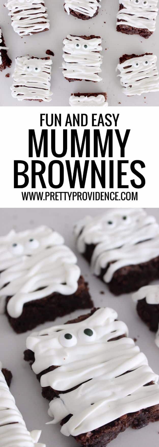 Creative Halloween Party Recipe Ideas Pinterest- Easy Mummy Brownies Recipe - Healthy Ideas for Kids for School, Teens and Adults - Easy and Quick Recipes and Idea for Dips, Chips, Spooky Cookies and Treats - Appetizers and Finger Foods Made With Vegetables, No Candy, Cheap Food, Scary DIY Party Foods With Step by Step Tutorials #halloween #halloweenrecipes #halloweenparty