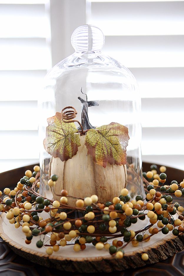 Best Crafts for Fall - Fall Cloche Decor - DIY Mason Jar Ideas, Dollar Store Crafts, Rustic Pumpkin Ideas, Wreaths, Candles and Wall Art, Centerpieces, Wedding Decorations, Homemade Gifts, Craft Projects with Leaves, Flowers and Burlap, Painted Art, Candles and Luminaries for Cool Home Decor - Quick and Easy Projects With Step by Step Tutorials and Instructions 