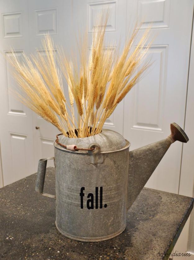 Best Crafts for Fall - Fall Watering Can - DIY Mason Jar Ideas, Dollar Store Crafts, Rustic Pumpkin Ideas, Wreaths, Candles and Wall Art, Centerpieces, Wedding Decorations, Homemade Gifts, Craft Projects with Leaves, Flowers and Burlap, Painted Art, Candles and Luminaries for Cool Home Decor - Quick and Easy Projects With Step by Step Tutorials and Instructions 