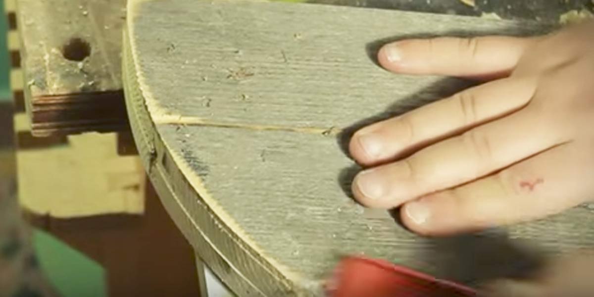 He Cuts And Sands Old Wood Into A Useful Item For The Garden That You Just May Need… | DIY Joy Projects and Crafts Ideas