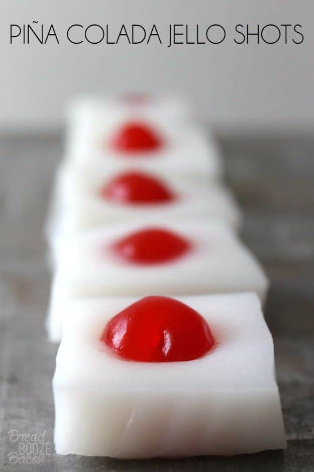 Best Jello Shot Recipes - Piña Colada Jello Shots - Easy Jello Shots Recipe Ideas with Vodka, Strawberry, Tequila, Rum, Jolly Rancher and Creative Alcohol - Unique and Fun Drinks for Parties like Whiskey Fireball, Fall Halloween Versions, Malibu, 4th of July, Birthday, Summer, Christmas and Birthdays #jelloshots #partydrinks #drinkrecipes