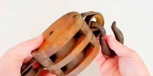 She Takes A Wooden Barn Pulley And What She Does With It Is Remarkable. Watch!