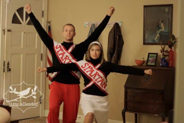 DIY Halloween Costumes for Couples - Spartan Cheerleaders from “SNL” - Funny, Creative and Scary Ideas for Parties, College Party - Unique and Cute Project Idea for Disney Characters, Superhero, Movie Themes, Bonnie and Clyde, Homemade Costume Projects for Boyfriends - Quick Last Minutes Halloween Costume Ideas from Pinterest #halloween #halloweencostumes