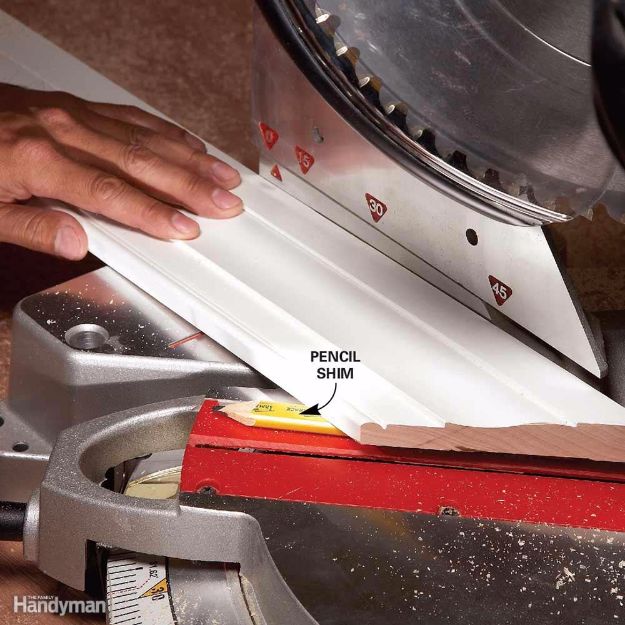 Cool Woodworking Tips - Use a Shim to Cut a Back Bevel For A Perfect Miter - Easy Woodworking Ideas, Woodworking Tips and Tricks, Woodworking Tips For Beginners, Basic Guide For Woodworking - Refinishing Wood, Sanding and Staining, Cleaning Wood and Upcycling Pallets #woodworking