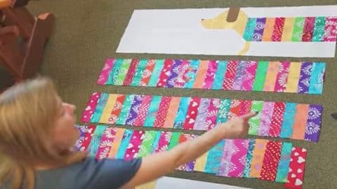 She Sews Colorful 3″ Strips Together And What She Makes Is Too Cute For Words! | DIY Joy Projects and Crafts Ideas