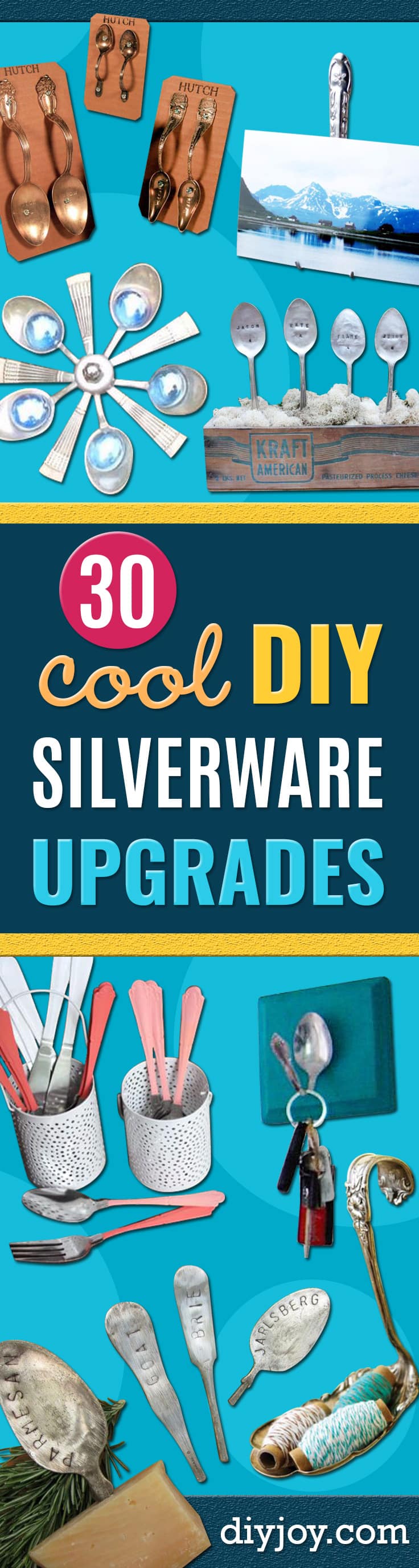 DIY Silverware Upgrades - Creative Crafts and Ways To Improve Boring Silver Ware and Place Settings - Paint, Decorate and Update Your Flatware With These Creative Do IT Yourself Tutorials- Forks, Knives and Spoons all Get Dressed Up With These New Looks For Kitchen and Dining Room