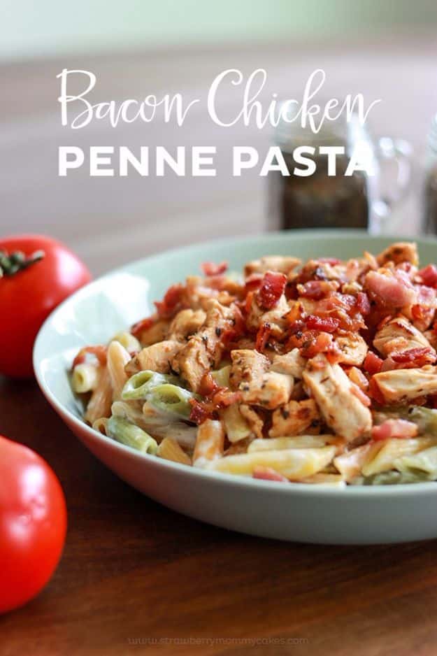 Back to School Lunch Ideas - Bacon Chicken Penne Pasta - Quick Snacks, Lunches and Homemade Lunchables - Bento Box Style Lunch for People in A Hurry - Fast Lunch Recipes to Pack Ahead - Healthy Ideas for Kids, Teens and Adults 