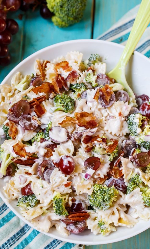 Back to School Lunch Ideas - Broccoli, Grape, and Pasta Salad - Quick Snacks, Lunches and Homemade Lunchables - Bento Box Style Lunch for People in A Hurry - Fast Lunch Recipes to Pack Ahead - Healthy Ideas for Kids, Teens and Adults 