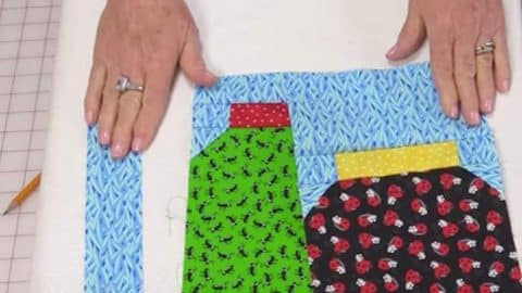She Cuts Jar Shapes Out Of Fabrics With Bugs On It For A Fun And Easy Quilt. Watch! | DIY Joy Projects and Crafts Ideas