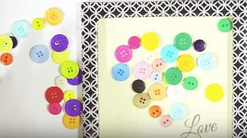 She Makes A Cardboard Frame, Covers It And You’ll Love What She Does With Buttons. Watch! | DIY Joy Projects and Crafts Ideas