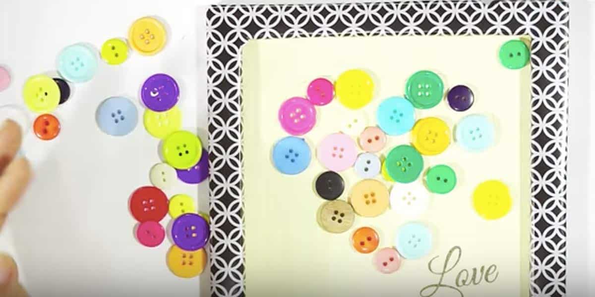 She Makes A Cardboard Frame, Covers It And You’ll Love What She Does With Buttons. Watch! | DIY Joy Projects and Crafts Ideas