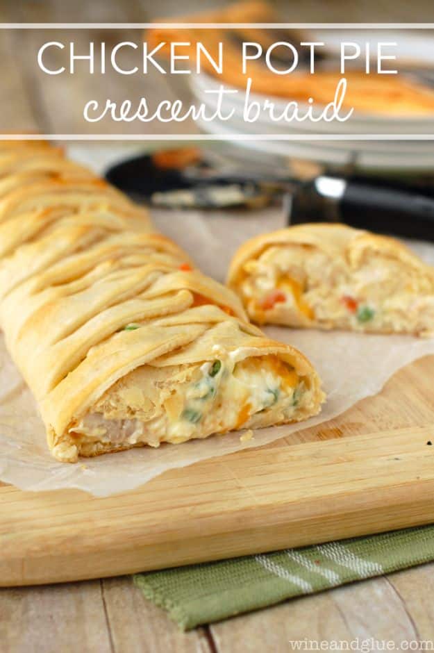 Back to School Lunch Ideas - Chicken Pot Pie Crescent Braid - Quick Snacks, Lunches and Homemade Lunchables - Bento Box Style Lunch for People in A Hurry - Fast Lunch Recipes to Pack Ahead - Healthy Ideas for Kids, Teens and Adults 