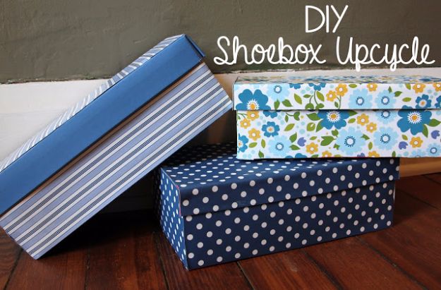 DIY Ideas With Shoe Boxes - DIY Shoe Box Upcycle - Shoe Box Crafts and Organizers for Storage - How To Make A Shelf, Makeup Organizer, Kids Room Decoration, Storage Ideas Projects - Cheap Home Decor DIY Ideas for Kids, Adults and Teens Rooms #diyideas #upcycle