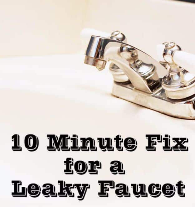 Easy Home Repair Hacks - Fix a Leaky Faucet in 10 minutes - Quick Ways To Fix Your Home With Cheap and Fast DIY Projects - Step by step Tutorials, Good Ideas for Renovating, Simple Tips and Tricks for Home Improvement on A Budget #diy #homeimprovement