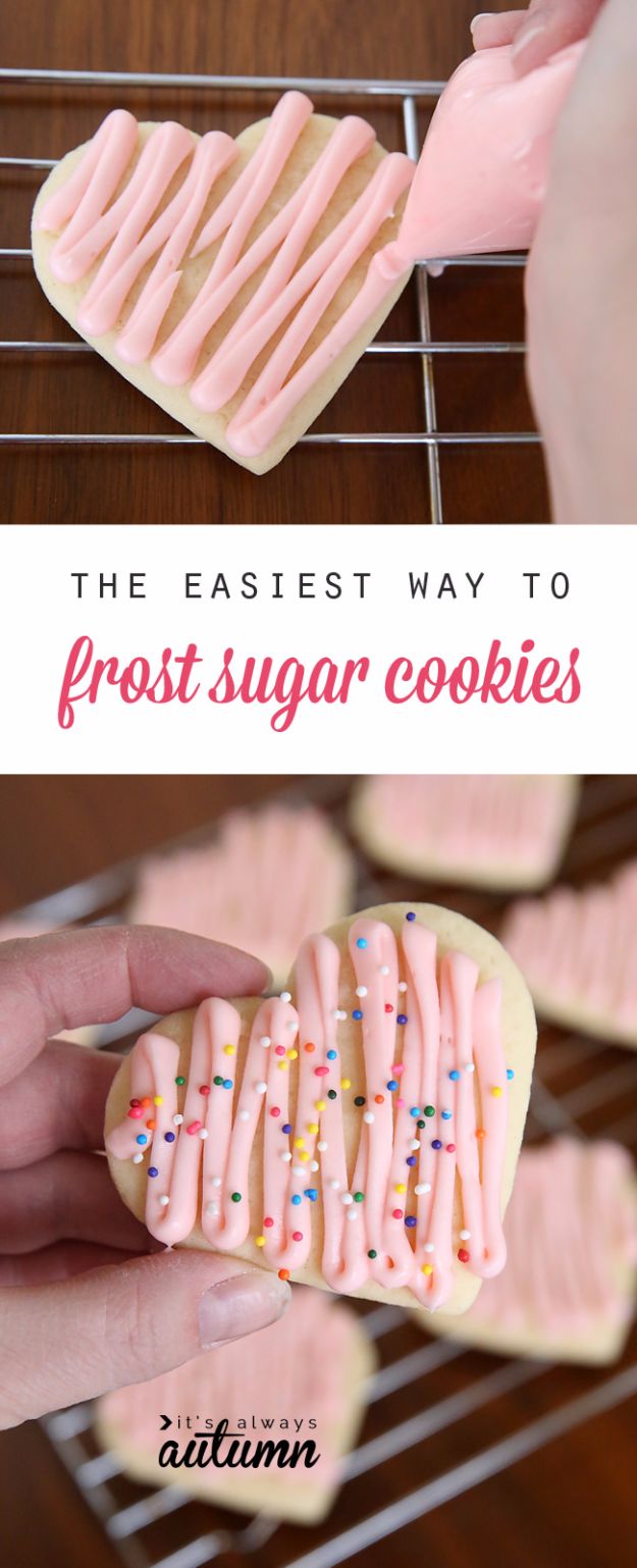 Cool Cookie Decorating Ideas - Frost Sugar Cookies - Easy Ways To Decorate Cute, Adorable Cookies - Quick Recipes and Simple Decorating Tips With Icing, Candy, Chocolate, Buttercream Frosting and Fruit - Best Party Trays and Cookie Arrangements #recipes