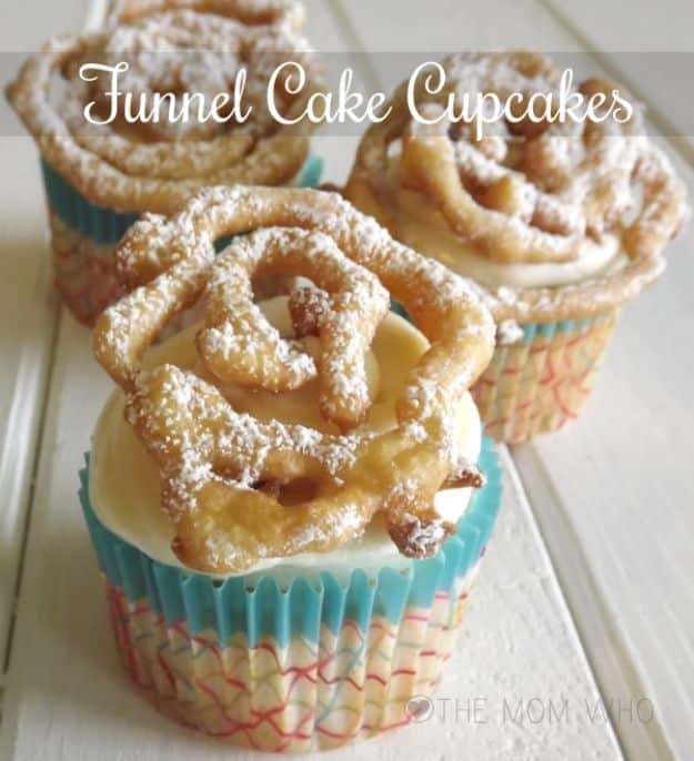 Cool Cupcake Decorating Ideas - Funnel Cake Cupcakes - Easy Ways To Decorate Cute, Adorable Cupcakes - Quick Recipes and Simple Decorating Tips With Icing, Candy, Chocolate, Buttercream Frosting and Fruit kids birthday party ideas cake