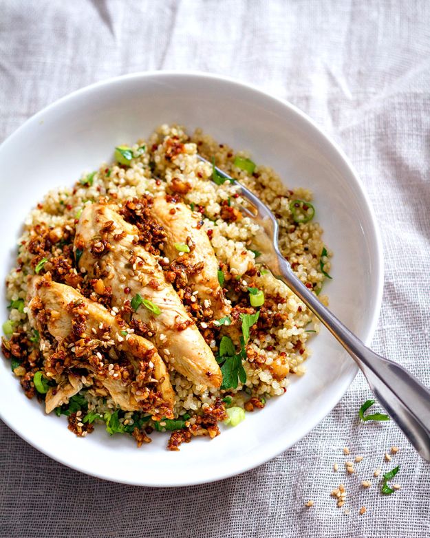 Easy Dinner Ideas for Two - Garlic Lime Chicken Tenders and Quinoa - Quick, Fast and Simple Recipes to Make for Two People - Freeze and Make Ahead Dinner Recipe Tips for Best Weeknight Dinners - Chicken, Fish, Vegetable, No Bake and Vegetarian Options - Crockpot, Microwave, Healthy, Lowfat 