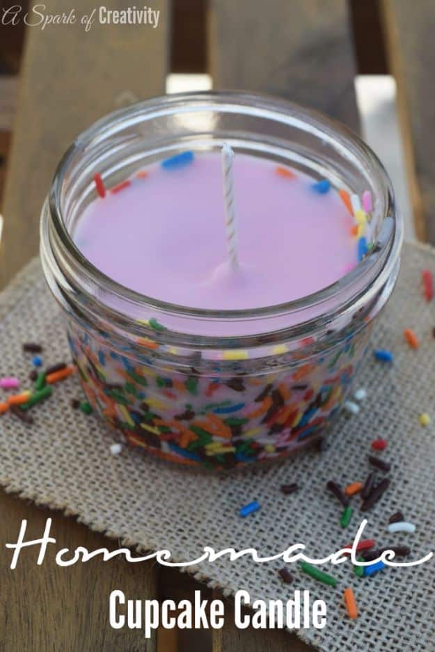 DIY Ideas for Candles - Homemade Cupcake Candle - Cute, Cheap and Creative Ways to Decorate With Candles - Votives and Candle Holders Make Some Of Our Favorite Home Decor Ideas and Homemade Do It Yourself Gifts - Give One of These Inexpensive Ideas to Mom, Dad and Friends - Easy Dollar Store Crafts With Candle 
