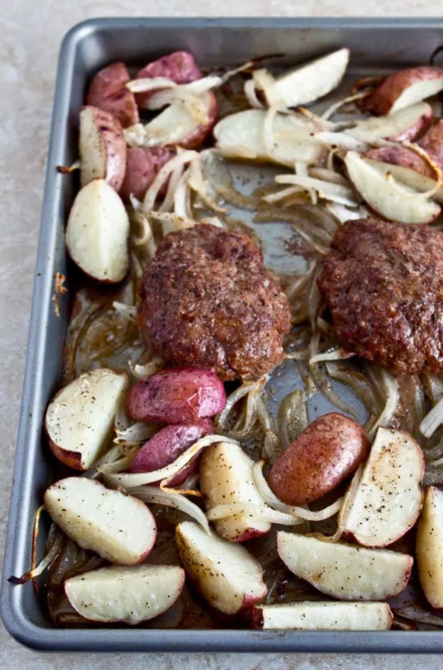 Easy Dinner Ideas for Two - Homemade Salisbury Steak for Two - Quick, Fast and Simple Recipes to Make for Two People - Freeze and Make Ahead Dinner Recipe Tips for Best Weeknight Dinners - Chicken, Fish, Vegetable, No Bake and Vegetarian Options - Crockpot, Microwave, Healthy, Lowfat 