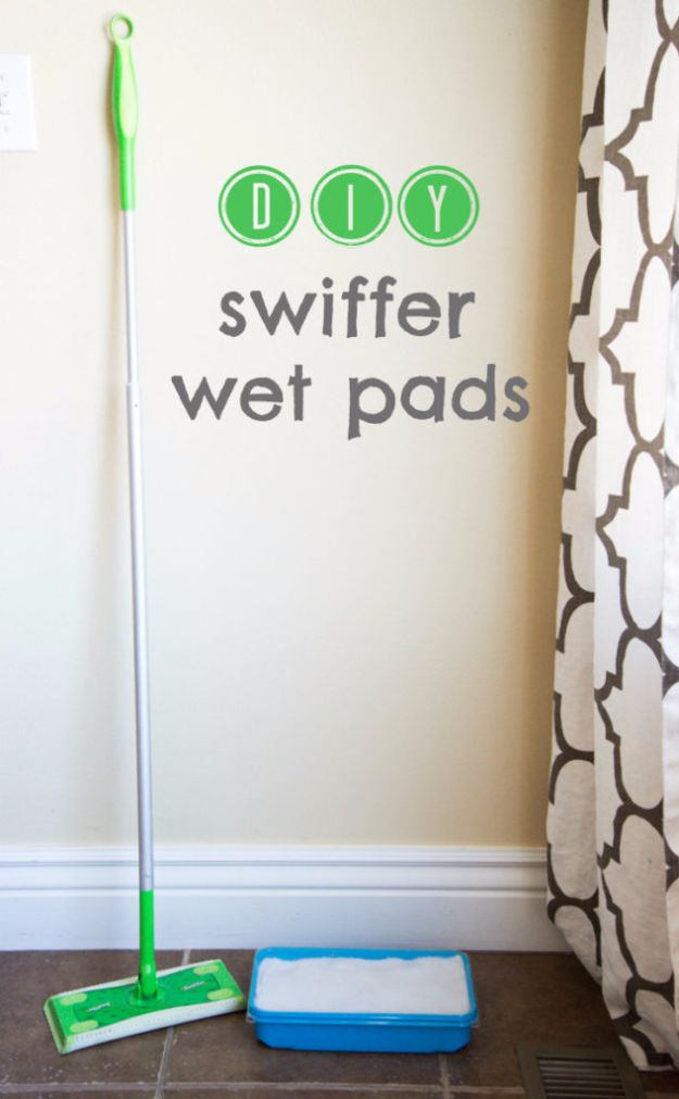 Cleaning Tips and Tricks - Make Your Own Swiffer Wet Pads - Best Cleaning Hacks, Recipes and Tutorials - Daily Ways to Clean For Kitchen, For Couches, Bathroom, Bedroom, Laundry, Floors, Furniture, Windows, Cleaners and More for Cleaning Your Home- Quick Ideas for Lazy People - Cool Cleaning Hack Tutorial 