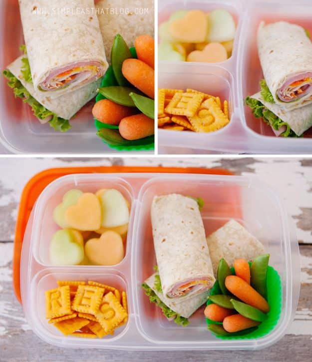 Back to School Lunch Ideas - Meat, Cheese and Veggie Wraps - Quick Snacks, Lunches and Homemade Lunchables - Bento Box Style Lunch for People in A Hurry - Fast Lunch Recipes to Pack Ahead - Healthy Ideas for Kids, Teens and Adults 