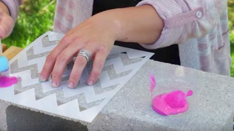 She Paints Designs On Cinder Blocks And Watch What She Does With Them When Finished! | DIY Joy Projects and Crafts Ideas