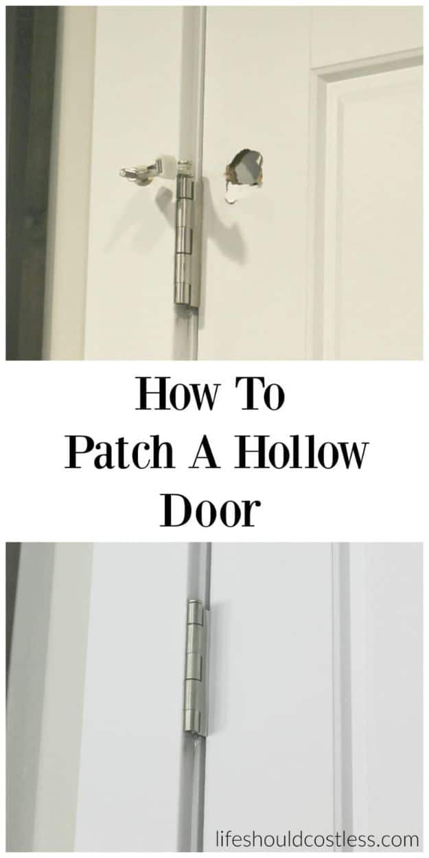 DIY Home Improvement On A budget - Patch A Hollow Door - Quick Ways To Fix Your Home With Cheap and Fast DIY Projects - Step by step Tutorials, Good Ideas for Renovating, Simple Tips and Tricks for Home Improvement on A Budget #diy #homeimprovement