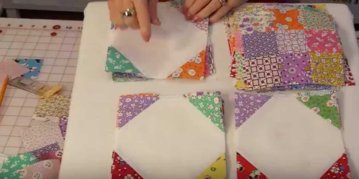 She Sews Squares In Diagonal Rows And, Once Again, Makes A Beautiful ...