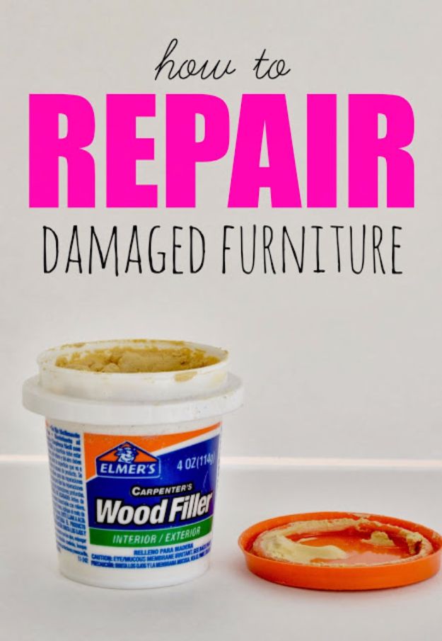 Easy Home Repair Hacks - Repair Damaged Furnitures - Quick Ways To Fix Your Home With Cheap and Fast DIY Projects - Step by step Tutorials, Good Ideas for Renovating, Simple Tips and Tricks for Home Improvement on A Budget #diy #homeimprovement