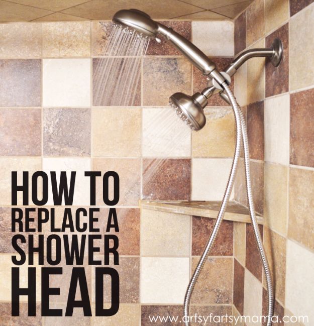 Easy Home Repair Hacks - Replace A Shower Head - Quick Ways To Fix Your Home With Cheap and Fast DIY Projects - Step by step Tutorials, Good Ideas for Renovating, Simple Tips and Tricks for Home Improvement on A Budget #diy #homeimprovement