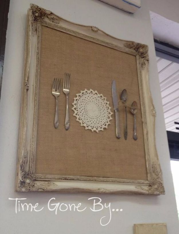 DIY Silverware Upgrades - Silverware Wall Art - Creative Ways To Improve Boring Silver Ware and Palce Settings - Paint, Decorate and Update Your Flatware With These Creative Do IT Yourself Tutorials- Forks, Knives and Spoons all Get Dressed Up With These New Looks For Kitchen and Dining Room 