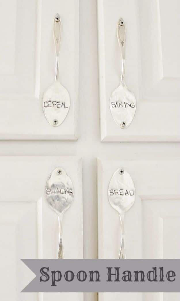 DIY Silverware Upgrades - Stamped Spoon Handles - Creative Ways To Improve Boring Silver Ware and Palce Settings - Paint, Decorate and Update Your Flatware With These Creative Do IT Yourself Tutorials- Forks, Knives and Spoons all Get Dressed Up With These New Looks For Kitchen and Dining Room 